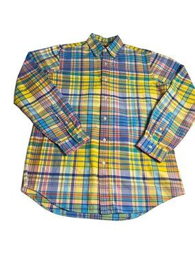 Polo Ralph Lauren Multicolor Plaid Long Sleeve Button-Down Shirt Classic Fit M